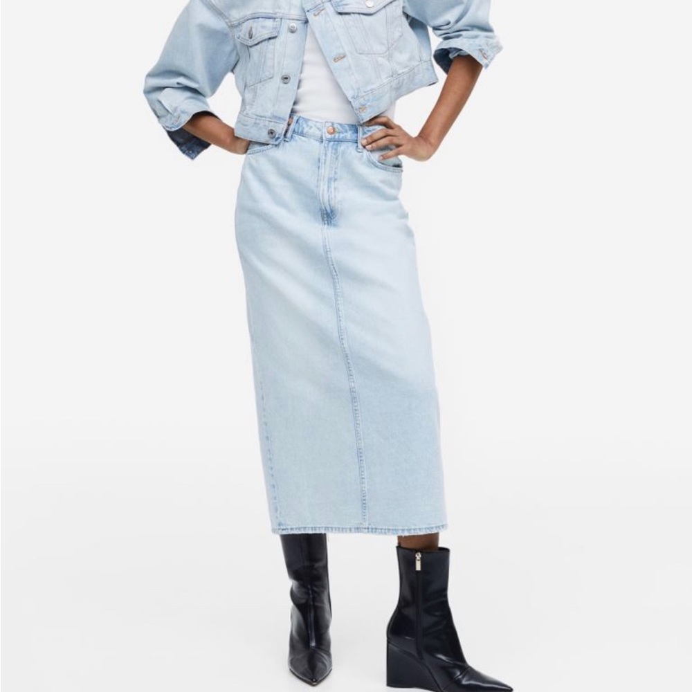 Denim Midi skirt